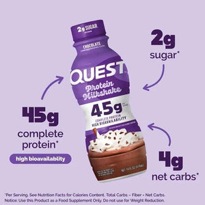 Quest Protein Chocolate Milkshake