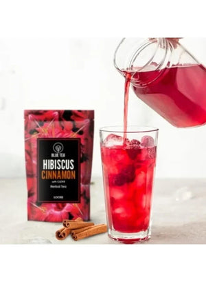 Blue Tea Hibiscus. Cinnamon Herbal Tea 100g
