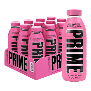 Prime Hydration Drink Strawberry & Watermelon Flavour 500ml (Pack of 12)