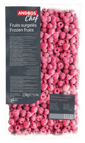 Andros Chef Frozen Raspberries - 2.5Kg