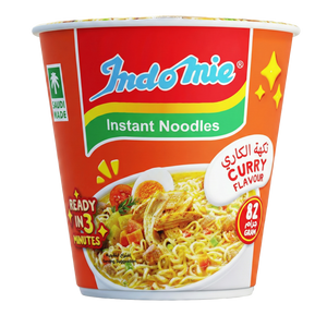 Indomie Instant Noodles, Jumbo Cup Gout Curry Flavour with Seasoning Powder and Sauce -82g