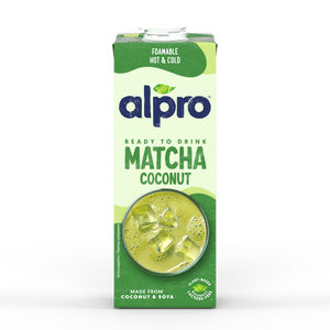 Alpro Matcha Coconut 1L, 100% plant-based matcha beverage with coconut, Rich in Nutrients.