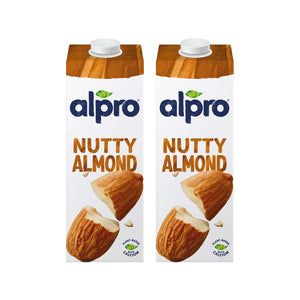 Alpro Almond Drink, Dual Pack (1l x 2) 100% Plant Based And Dairy Free, Suitable For Vegans, Naturally Free From Lactose, Rich In Nutrients