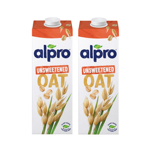 Alpro Drink Oat No Sugars/ Unsweetened Dual Pack (1l x 2), 100% Plant Based And Dairy Free, Suitable For Vegans, Naturally Free From Lactose, Rich In Nutrients