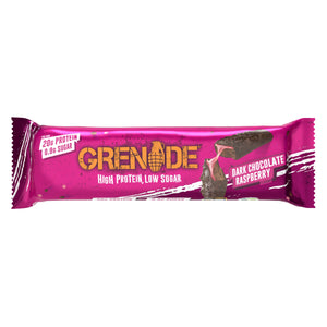 Grenade Dark Chocolate Raspberry - High Protein Bar - Low Sugar 60gm