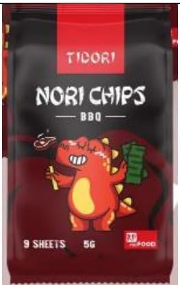 Tidori Nori Chips BBQ Flavour 5g (Pack of 3)