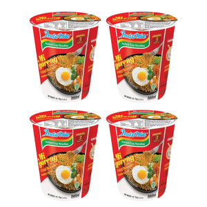 Indomie Mi Goreng Instant Cup Fried Noodles, Original Flavour - 75gm Pack of 4