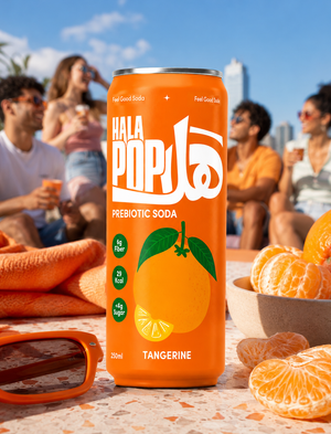 HalaPop Probiotic Soda Tangerine Pack of 4 - (250mlx4)
