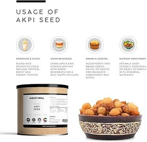 AWAFI MILL Akpi Seeds Ricinodendron heudelotii - 100 g | 3.5 Oz