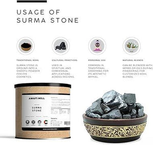 AWAFI MILL Surma Stone | Kohl Stibnite - 100 g | 3.5 Oz