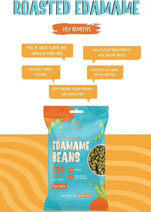 Livsmart Crunchy Roasted Edamame Beans - Sea Salt 52g Each (Pack Of 2)