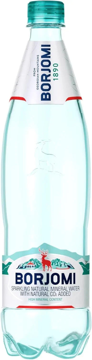 Borjomi Sparkling Glass bottle Natural Mineral Water 12x500ml