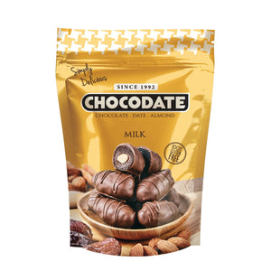 Chocodate Milk – Chocolate-Coated Dates with Roasted Almonds - 90Gm
