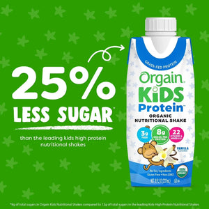 Orgain Kids 8g Protein Organic Nutritional Shake, Vanilla 237ml