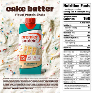 Premier Protein 30g High Protein Shake, Cake Batter Delight 325ml