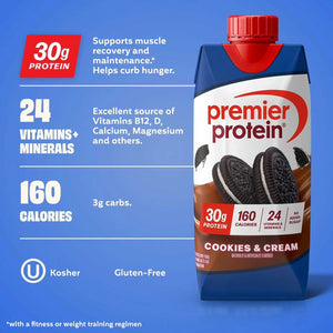 Premier Protein 30g High Protein Shake, Cookies and Cream 325ml