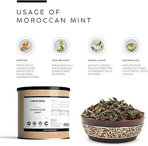 AWAFI MILL Moroccan Mint Leaves Mentha Spicata Var - 100 g | 3.5 Oz