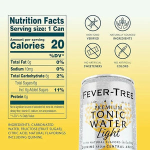Fever-Tree Premium Light Tonic Water - 150ml Pack of 8
