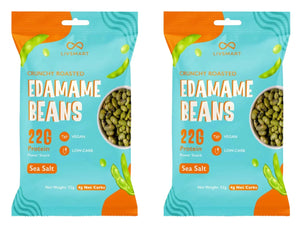 Livsmart Crunchy Roasted Edamame Beans - Sea Salt 52g Each (Pack Of 2)