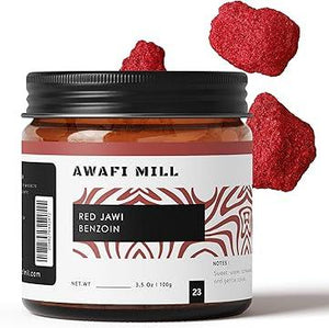 AWAFI MILL Red Jawi Incense | Red Jawi Benzoin - 100 g | 3.5 Oz
