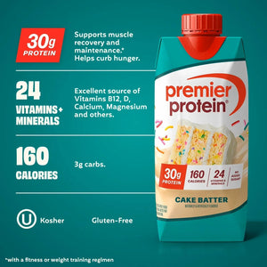 Premier Protein 30g High Protein Shake, Cake Batter Delight 325ml