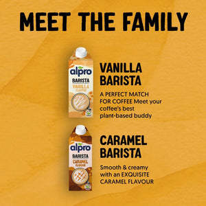 Alpro Barista Oat Caramel 750ml, Case of 8 (8 x 750ml), 100% Plant Based And Dairy Free, Suitable For Vegans, Naturally Free From Lactose, Rich In Nutrients