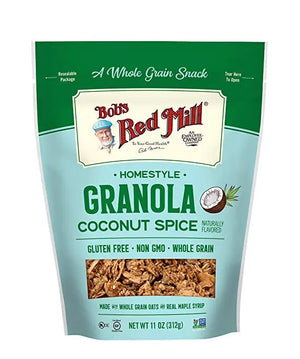 Bob's Red Mill Homestyle Granola Coconut Spice , Gluten Free, Whole Grain, Non-GMO 312gm