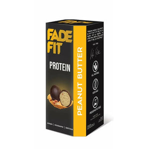 Fade Fit Peanut Butter Protein balls box, plant-based, all natural, non-GMO, UAE