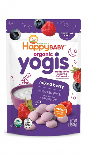 HappyBABY Organic Gluten Free Yogis - Mixed Berry 28g