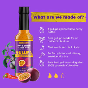 Delcasino Gulupa Hot and Sweet Sauce 165g