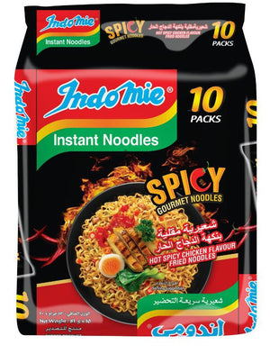 Indomie Hot Spicy Chicken Fried Gourmet Noodles, Halal Certified - Each 83g 10 Packs - View 6 | Welaza