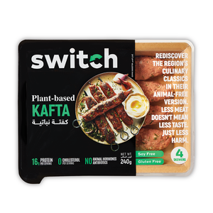 Switch Vegan Kafta , 100% Plant-Based, GMO-Free, Cholesterol-Free, Soy-Free, Gluten-Free Halal