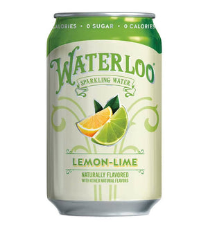 Waterloo Sparkling Water, Lemon - Lime 355ml