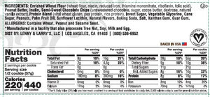 Nutrition facts and ingredients label for a plant-based cookie product from iPlantBased.