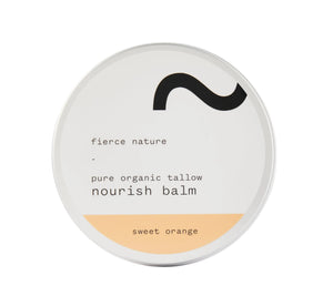 Fierce Nature Pure Organic Tallow Nourish Balm Sweet Orange 100g