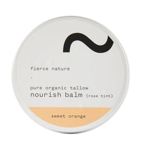 Fierce Nature Pure Organic Tallow Nourish Balm {Rose Tint} Sweet Orange 100g