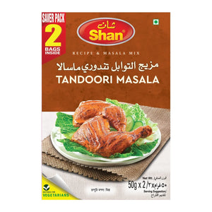 Shan Tandoori Masala Saver Pack – 2 x 50g for Authentic Flavor