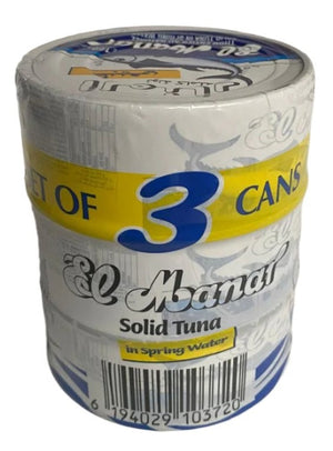 El Manar Solid tuna in virgin olive oil 160g Each (Pack of 3)