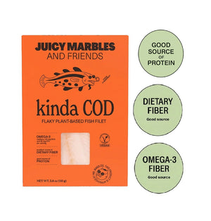 Juicy Marbles Signature Plant-Based Vegan (6 Assortment) Whole Cut Filet, Thick Cut Loin, Baby Ribs, Lamb Ish, Kinda Cod & Ki