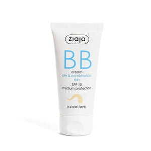 BB Cream Oily & Combination Skin, SPF15 Medium Protection Natural Tone (Ziaja) - Image 1