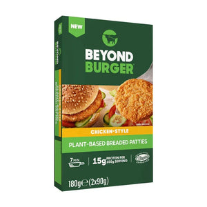 Beyond Burger chicken-style plant-based breaded patties box from iPlantBased UAE