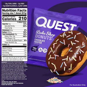 Quest Bake Shop Chocolate Frosted Donut 67g