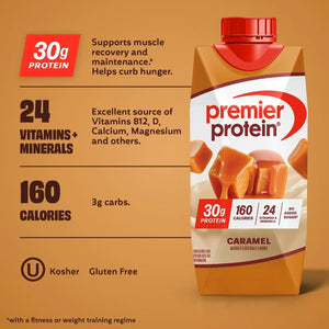 Premier Protein 30g High Protein Shake, Caramel 11 fl. oz., 15 Pack