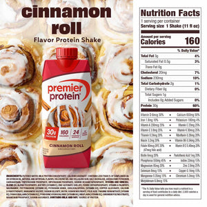 Premier Protein 30g High Protein Shake, Cinnamon Roll 325ml
