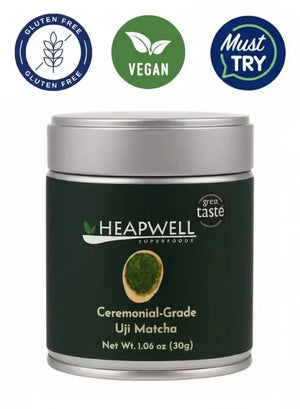Heapwell Matcha - AAA Ceremonial Grade Matcha Powder from Japan, 30g