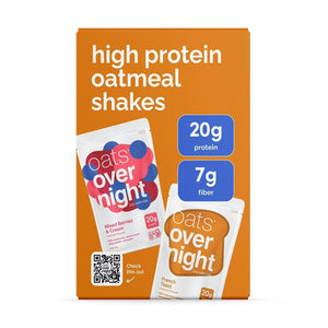 Oats Overnight High Protein Oatmeal Shakes Variety Pack, 20g Protein – 8 Pack (Includes Shaker Bottle)
