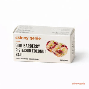Goji Barberry Pistachio Coconut Pea Protein Balls
