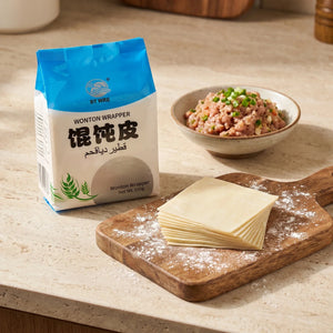 XI SHI Square White Wonton Wrappers - 2 Pkt