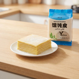 XI SHI Square Yellow Wonton Wrappers - 2 pkt