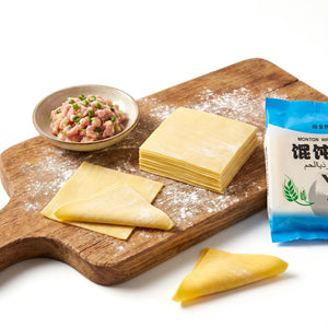 XI SHI Square Yellow Wonton Wrappers - 5 pkt